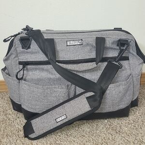Kinbuilt Gray and Black Diaper Bag